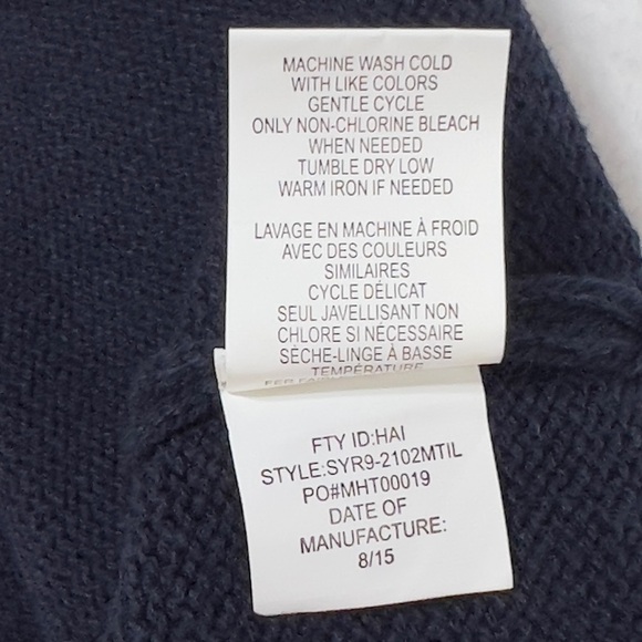 RETROFIT Mock Neck Quarter Zip Mens Large Sweater Navy - Picture 11 of 12